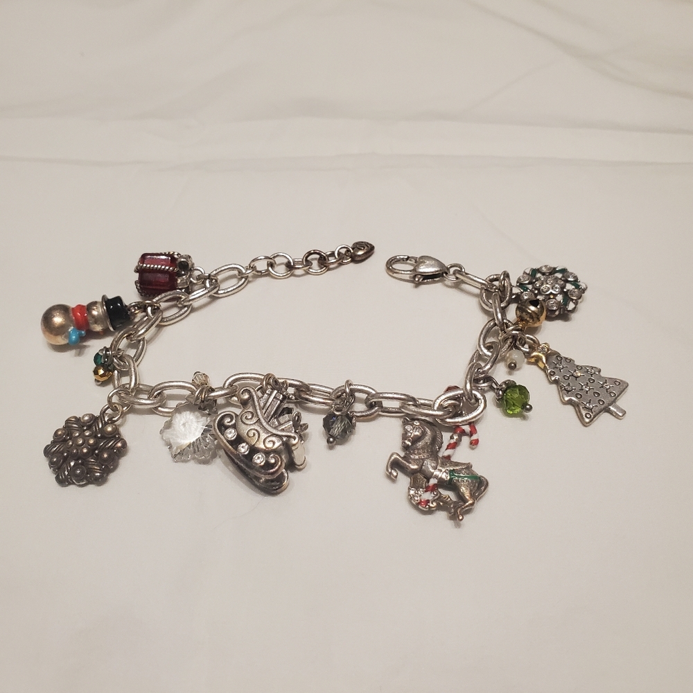 Brighton Silver Christmas Charm Bracelet